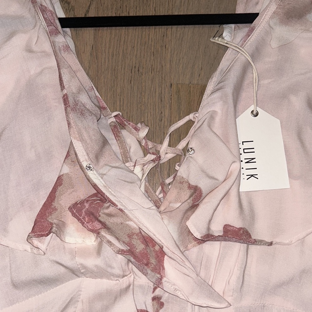 NWT Lunik Pink Floral Romper - Picture 2 of 6